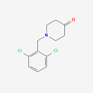 molecular formula C12H13Cl2NO B3037093 1-[(2,6-Dichlorophenyl)methyl]piperidin-4-one CAS No. 439096-19-2