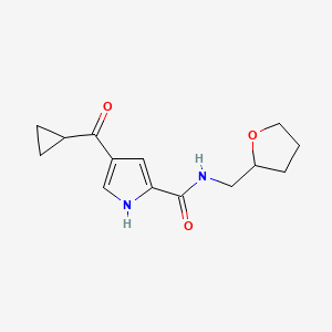 molecular formula C14H18N2O3 B3037094 4-(环丙基羰基)-N-(四氢-2-呋喃基甲基)-1H-吡咯-2-甲酰胺 CAS No. 439096-20-5