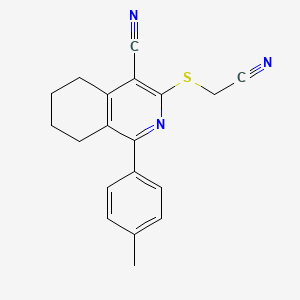 3-[(Cyanomethyl)sulfanyl]-1-(4-methylphenyl)-5,6,7,8-tetrahydro-4-isoquinolinecarbonitrile