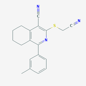 3-[(Cyanomethyl)sulfanyl]-1-(3-methylphenyl)-5,6,7,8-tetrahydro-4-isoquinolinecarbonitrile