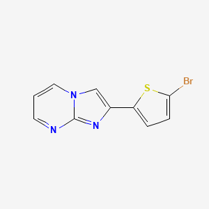 molecular formula C10H6BrN3S B3037107 2-(5-Bromo-2-thienyl)imidazo[1,2-a]pyrimidine CAS No. 439107-52-5