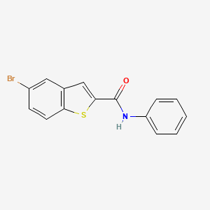 molecular formula C15H10BrNOS B3037110 5-溴-N-苯基-1-苯并噻吩-2-甲酰胺 CAS No. 439108-03-9