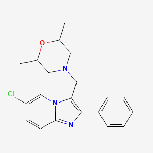 4-({6-Chloro-2-phenylimidazo[1,2-a]pyridin-3-yl}methyl)-2,6-dimethylmorpholine