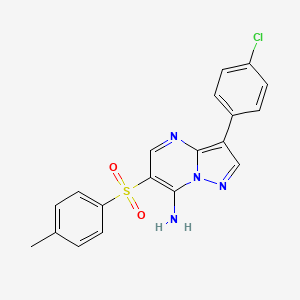 3-(4-Chlorophenyl)-6-[(4-methylphenyl)sulfonyl]pyrazolo[1,5-a]pyrimidin-7-amine