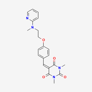 molecular formula C21H22N4O4 B3037119 1,3-Dimethyl-5-[[4-[2-[methyl(pyridin-2-yl)amino]ethoxy]phenyl]methylidene]-1,3-diazinane-2,4,6-trione CAS No. 439109-57-6