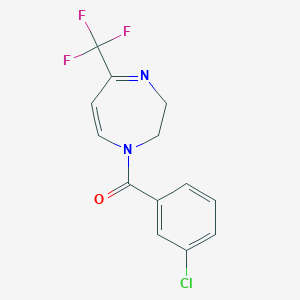 (3-Chlorophenyl)-[5-(trifluoromethyl)-2,3-dihydro-1,4-diazepin-1-yl]methanone