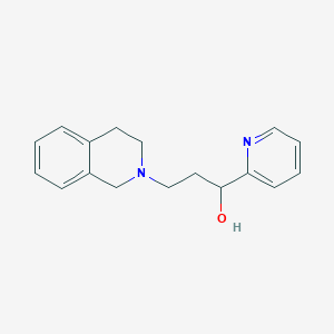 molecular formula C17H20N2O B3037126 3-[3,4-dihydro-2(1H)-isoquinolinyl]-1-(2-pyridinyl)-1-propanol CAS No. 439111-00-9