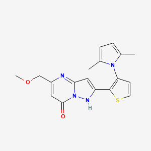 molecular formula C18H18N4O2S B3037127 2-[3-(2,5-dimethyl-1H-pyrrol-1-yl)-2-thienyl]-5-(methoxymethyl)pyrazolo[1,5-a]pyrimidin-7-ol CAS No. 439111-03-2