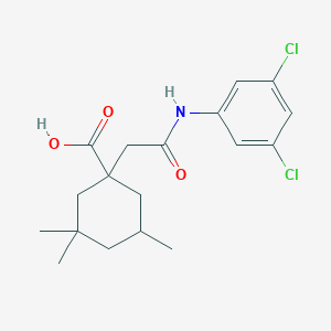 1-[2-(3,5-Dichloroanilino)-2-oxoethyl]-3,3,5-trimethylcyclohexanecarboxylic acid