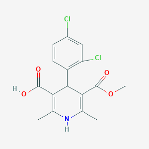 molecular formula C16H15Cl2NO4 B3037132 4-(2,4-dichlorophenyl)-5-methoxycarbonyl-2,6-dimethyl-1,4-dihydropyridine-3-carboxylic Acid CAS No. 439120-57-7