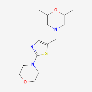 molecular formula C14H23N3O2S B3037134 2,6-Dimethyl-4-[(2-morpholino-1,3-thiazol-5-yl)methyl]morpholine CAS No. 439121-15-0