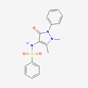 molecular formula C17H17N3O3S B3037135 N-(1,5-dimethyl-3-oxo-2-phenyl-2,3-dihydro-1H-pyrazol-4-yl)benzenesulfonamide CAS No. 4392-43-2