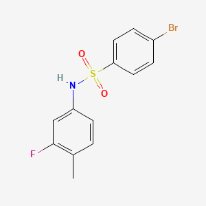 molecular formula C13H11BrFNO2S B3037138 4-bromo-N-(3-fluoro-4-methylphenyl)benzenesulfonamide CAS No. 439934-35-7
