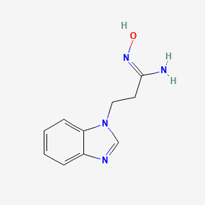 molecular formula C10H12N4O B3037139 3-Benzimidazolyl-1-(hydroxyimino)propylamine CAS No. 4404-30-2