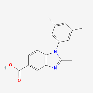 molecular formula C17H16N2O2 B3037141 1-(3,5-二甲苯基)-2-甲基-1H-苯并咪唑-5-甲酸 CAS No. 442531-52-4