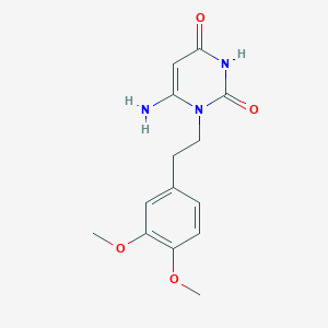 molecular formula C14H17N3O4 B3037157 6-amino-1-[2-(3,4-dimethoxyphenyl)ethyl]pyrimidine-2,4(1H,3H)-dione CAS No. 446266-76-8