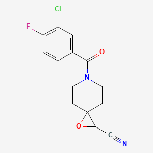 6-(3-chloro-4-fluorobenzoyl)-1-Oxa-6-azaspiro[2.5]octane-2-carbonitrile
