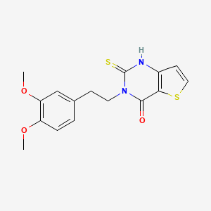 molecular formula C16H16N2O3S2 B3037164 3-[2-(3,4-dimethoxyphenyl)ethyl]-2-thioxo-2,3-dihydrothieno[3,2-d]pyrimidin-4(1H)-one CAS No. 451468-90-9