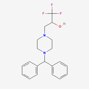 3-(4-Benzhydrylpiperazino)-1,1,1-trifluoro-2-propanol