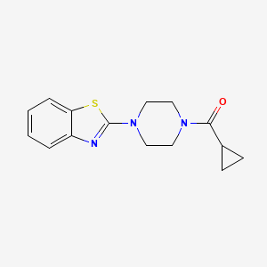 molecular formula C15H17N3OS B3037176 [4-(1,3-Benzothiazol-2-yl)piperazin-1-yl]-cyclopropylmethanone CAS No. 460993-41-3