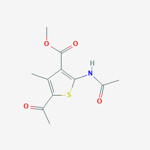 molecular formula C11H13NO4S B3037181 Methyl 2-acetamido-5-acetyl-4-methylthiophene-3-carboxylate CAS No. 4651-88-1