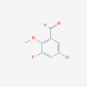 molecular formula C8H6BrFO2 B3037184 5-Bromo-3-fluoro-2-methoxybenzaldehyde CAS No. 470668-70-3