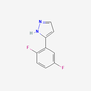 molecular formula C9H6F2N2 B3037193 5-(2,5-二氟苯基)-1H-吡唑 CAS No. 474708-70-8