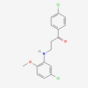 3-(5-Chloro-2-methoxyanilino)-1-(4-chlorophenyl)-1-propanone