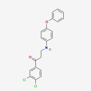 molecular formula C21H17Cl2NO2 B3037205 1-(3,4-二氯苯基)-3-(4-苯氧基苯胺基)-1-丙酮 CAS No. 477320-62-0