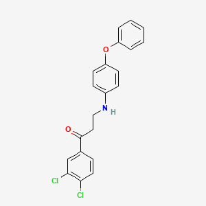 1-(3,4-Dichlorophenyl)-3-(4-phenoxyanilino)-1-propanone