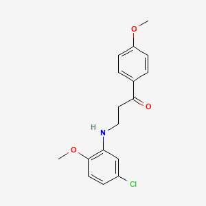 molecular formula C17H18ClNO3 B3037207 3-(5-氯-2-甲氧基苯胺基)-1-(4-甲氧基苯基)-1-丙酮 CAS No. 477328-93-1