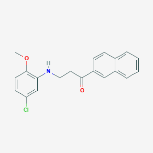 molecular formula C20H18ClNO2 B3037208 3-(5-Chloro-2-methoxyanilino)-1-(2-naphthyl)-1-propanone CAS No. 477328-96-4