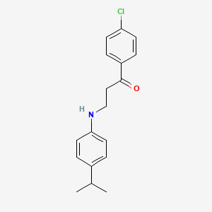 molecular formula C18H20ClNO B3037211 1-(4-Chlorophenyl)-3-(4-isopropylanilino)-1-propanone CAS No. 477334-23-9