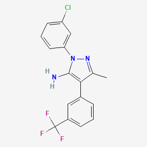 1-(3-chlorophenyl)-3-methyl-4-[3-(trifluoromethyl)phenyl]-1H-pyrazol-5-amine