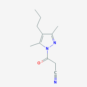 3-(3,5-dimethyl-4-propyl-1H-pyrazol-1-yl)-3-oxopropanenitrile