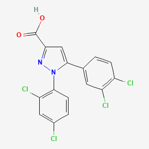 1-(2,4-dichlorophenyl)-5-(3,4-dichlorophenyl)-1H-pyrazole-3-carboxylic acid