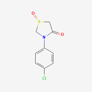molecular formula C9H8ClNO2S B3037230 3-(4-氯苯基)-1-氧代-1,3-噻唑烷-4-酮 CAS No. 477713-05-6