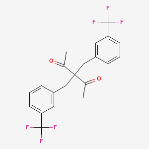molecular formula C21H18F6O2 B3037249 3,3-Bis[3-(trifluoromethyl)benzyl]-2,4-pentanedione CAS No. 477847-82-8