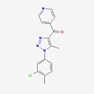 molecular formula C16H13ClN4O B3037250 [1-(3-chloro-4-methylphenyl)-5-methyl-1H-1,2,3-triazol-4-yl](4-pyridinyl)methanone CAS No. 477847-92-0