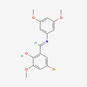 4-Bromo-2-{[(3,5-dimethoxyphenyl)imino]methyl}-6-methoxybenzenol