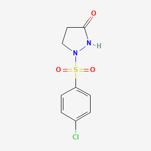 molecular formula C9H9ClN2O3S B3037261 1-[(4-氯苯磺酰基)四氢-3H-吡唑-3-酮] CAS No. 477850-51-4