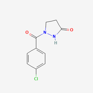 1-(4-Chlorobenzoyl)pyrazolidin-3-one