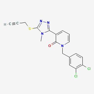 1-(3,4-dichlorobenzyl)-3-[4-methyl-5-(2-propynylsulfanyl)-4H-1,2,4-triazol-3-yl]-2(1H)-pyridinone