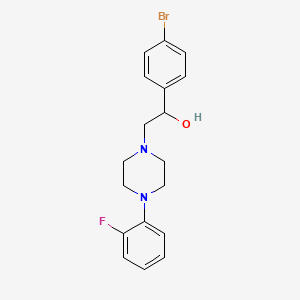 molecular formula C18H20BrFN2O B3037279 1-(4-溴苯基)-2-[4-(2-氟苯基)哌嗪]-1-乙醇 CAS No. 477853-86-4