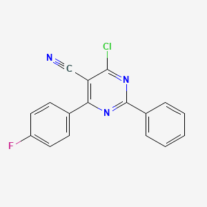 4-Chloro-6-(4-fluorophenyl)-2-phenyl-5-pyrimidinecarbonitrile