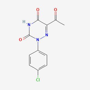 molecular formula C11H8ClN3O3 B3037284 6-乙酰基-2-(4-氯苯基)-1,2,4-三嗪-3,5(2H,4H)-二酮 CAS No. 477854-20-9