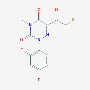 molecular formula C12H8BrF2N3O3 B3037285 6-(2-bromoacetyl)-2-(2,4-difluorophenyl)-4-methyl-1,2,4-triazine-3,5(2H,4H)-dione CAS No. 477854-23-2