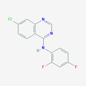 molecular formula C14H8ClF2N3 B3037297 7-chloro-N-(2,4-difluorophenyl)-4-quinazolinamine CAS No. 477856-24-9