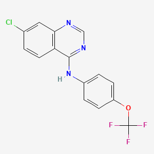 molecular formula C15H9ClF3N3O B3037300 7-chloro-N-[4-(trifluoromethoxy)phenyl]-4-quinazolinamine CAS No. 477856-30-7