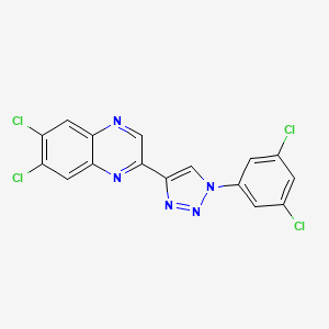molecular formula C16H7Cl4N5 B3037312 6,7-dichloro-2-[1-(3,5-dichlorophenyl)-1H-1,2,3-triazol-4-yl]quinoxaline CAS No. 477858-63-2